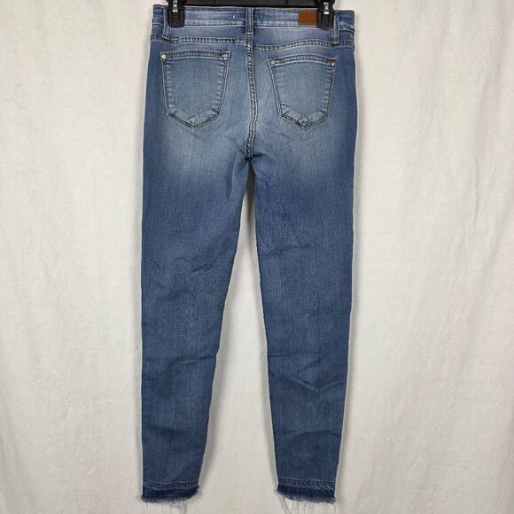 Judy Blue Skinny Fit Jeans 9/29 Distressed Frayed Hem - Picture 10 of 12